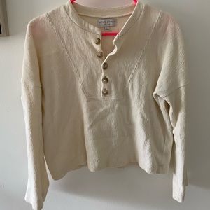 Madewell Cream Henley Top